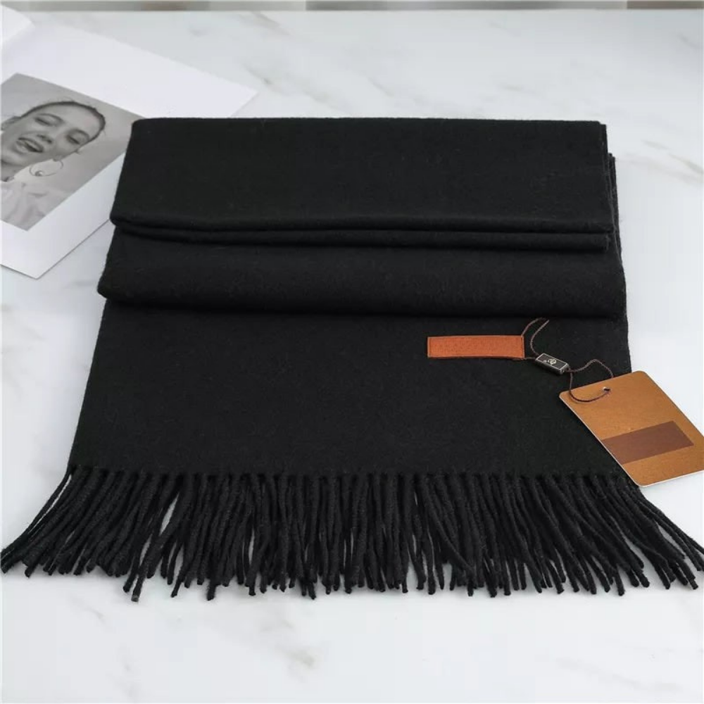 Winter Scarf Warm Cozy Knit Wrap Soft Fringe Texture