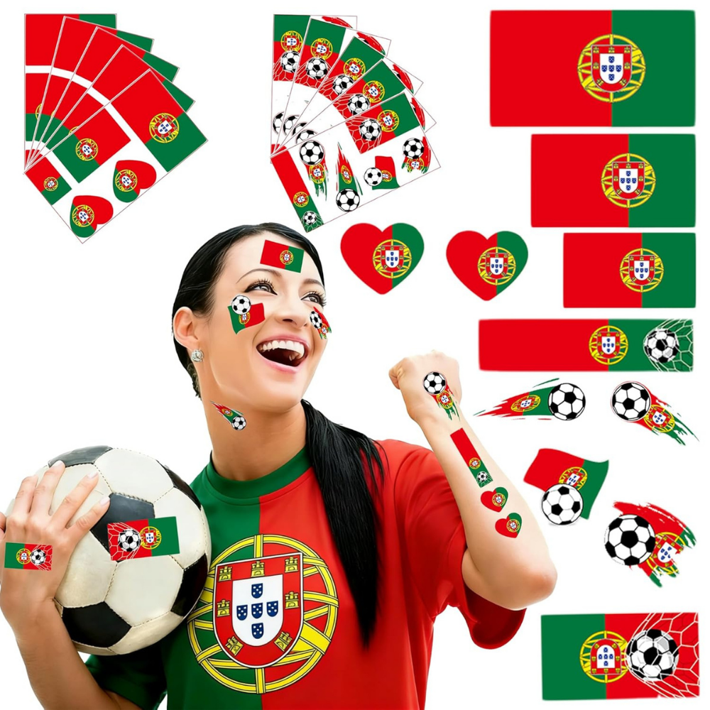 Adesivi per il viso Coppa del Mondo Tatuaggio temporaneo impermeabile
