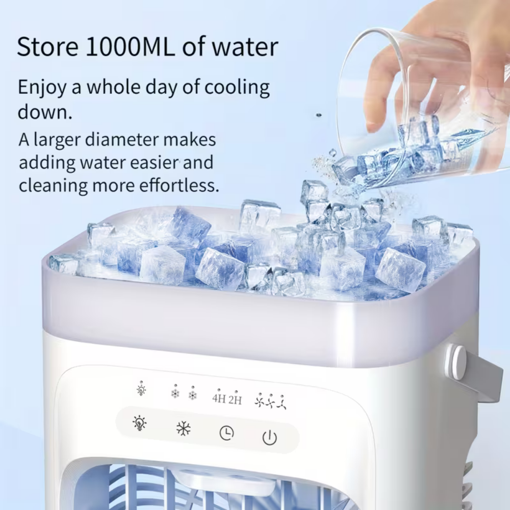 Portable Air Conditioner Mini Air Cooler USB Desk Fan Humidifier