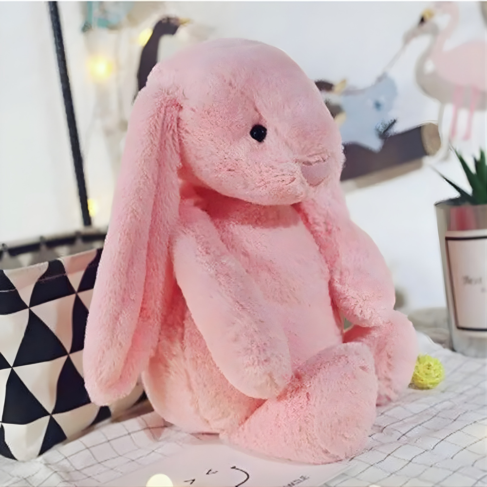 Plyšový zajíček Bunnycat měkká dlouho ušní králíková panenka plyšová hračka dárek
