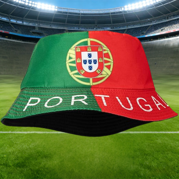 Bucket Hat World Cup Flag Print Reversible Outdoor Sun Cap
