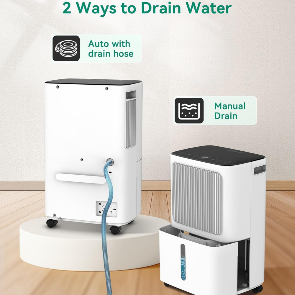 Dehumidifier Large Capacity Smart Control Quiet Home Moisture Removal