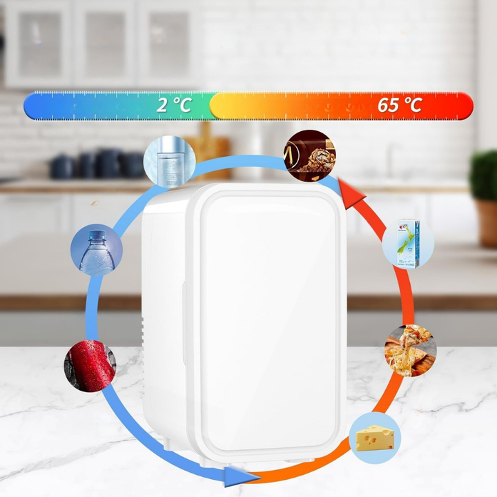 Mini Fridge Portable Cooler Compact Beverage Refrigerator