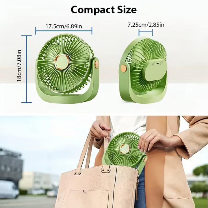 Tragbare Klimaanlage USB-Schreibtischventilator Wiederaufladbar Leise Kühlung