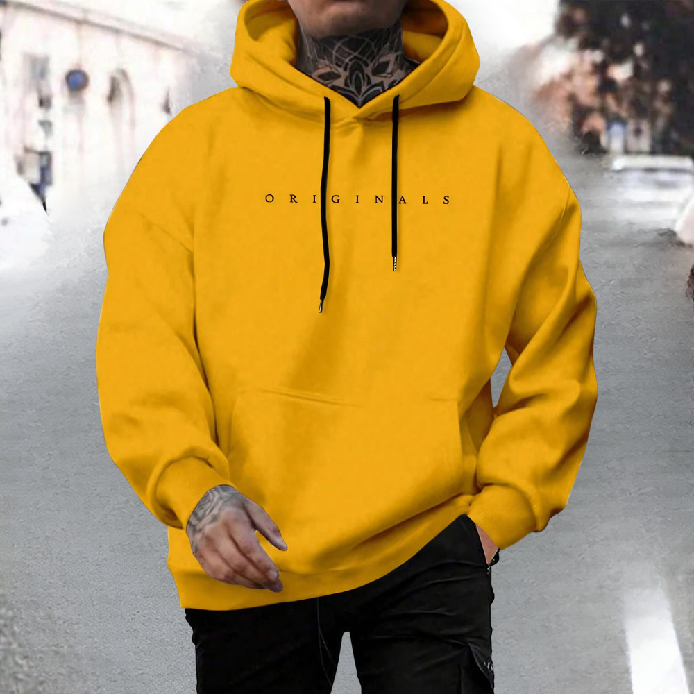 Men's Hooded Sweatshirt Casual Oversized Cotton Pullover