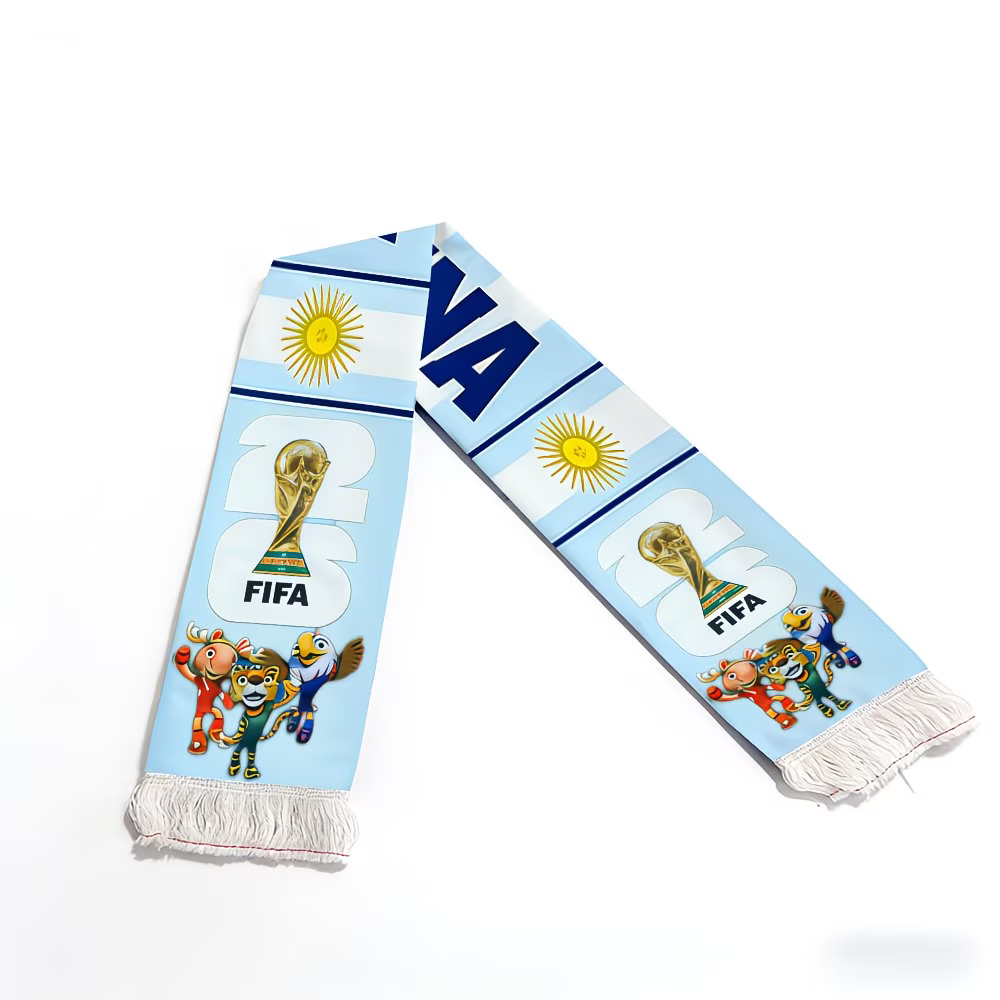 Soccer Scarf Argentina Flag World Cup Fan Cheer Accessory