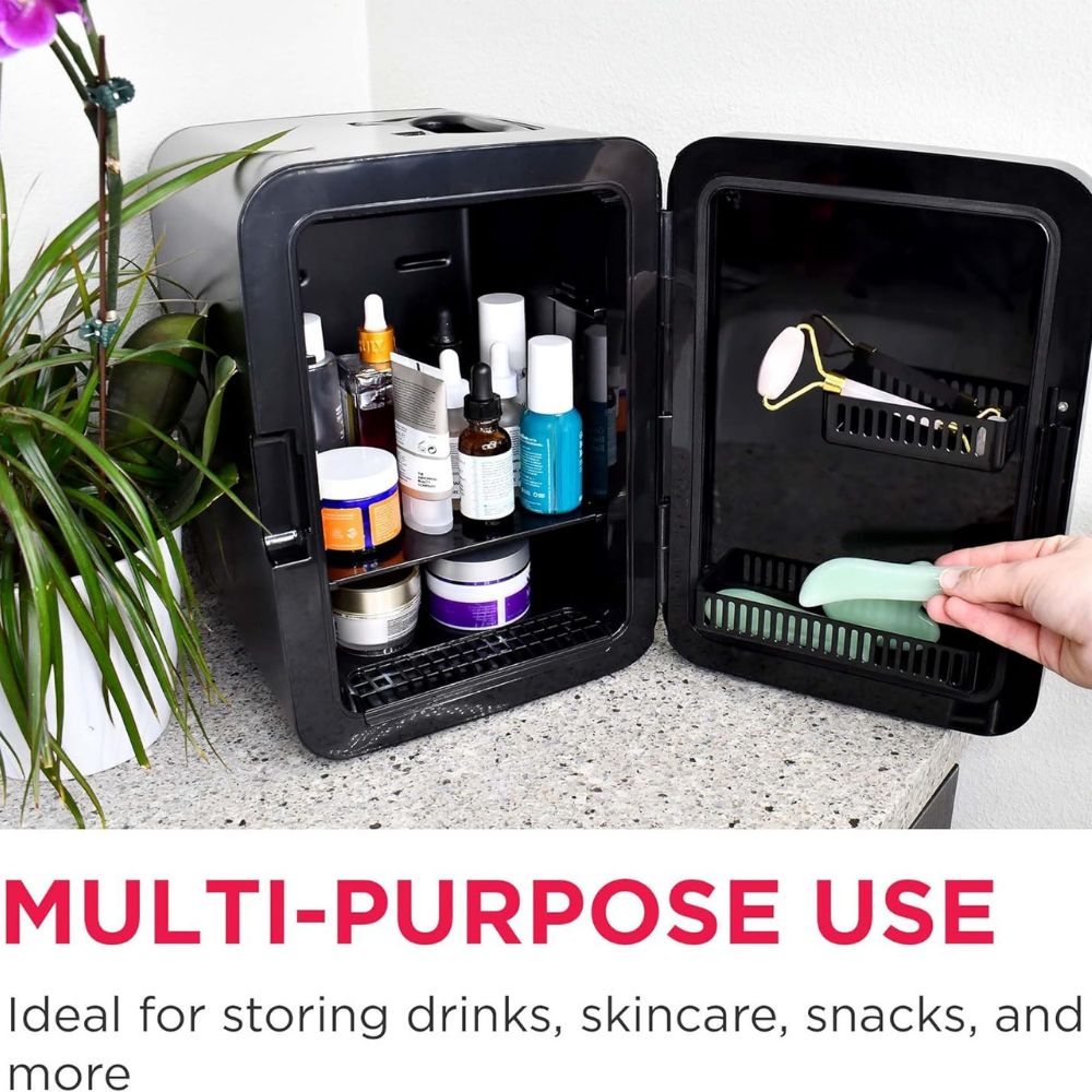 Mini Fridge Portable Beverage Cooler Bedroom Office Car