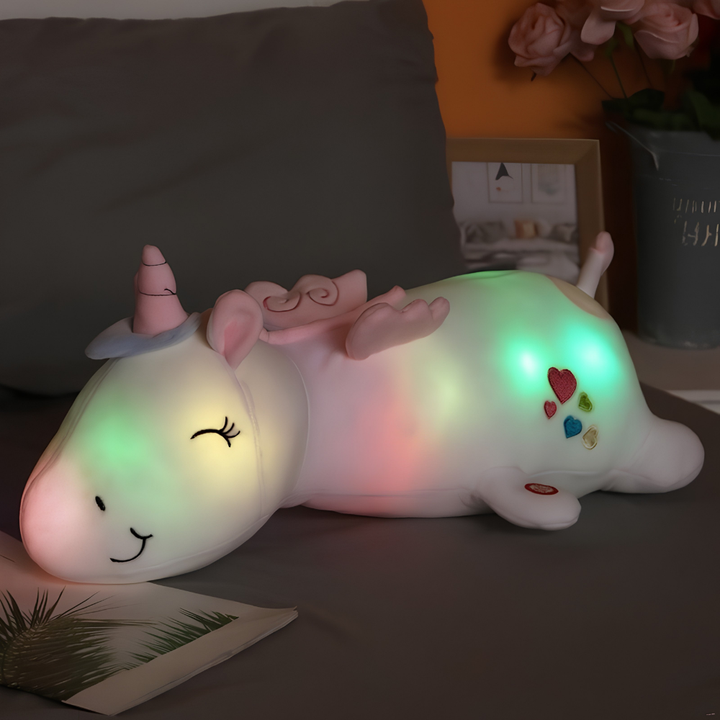 Children's Night Light LED Plush Bedside Lamp Soft Glowing Toy