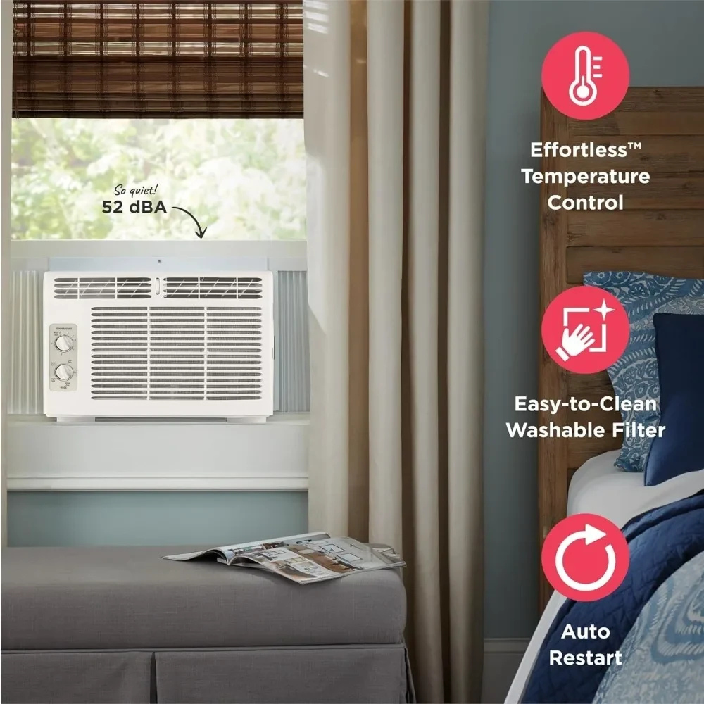 Window AC Unit Energy Efficient Air Conditioner Remote