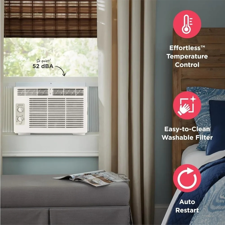 Window AC Unit Energy Efficient Air Conditioner Remote