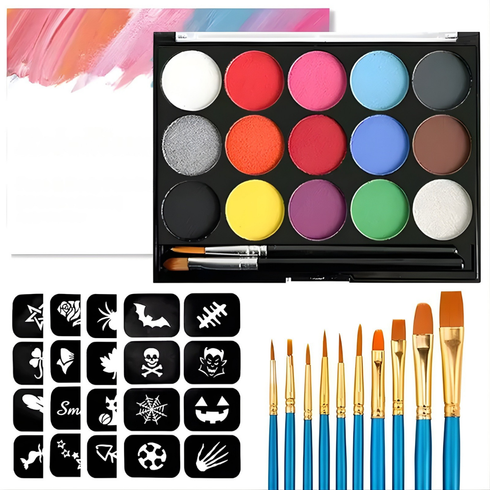 Face Paint Kit Body Paint World Cup Washable Non Toxic Palette