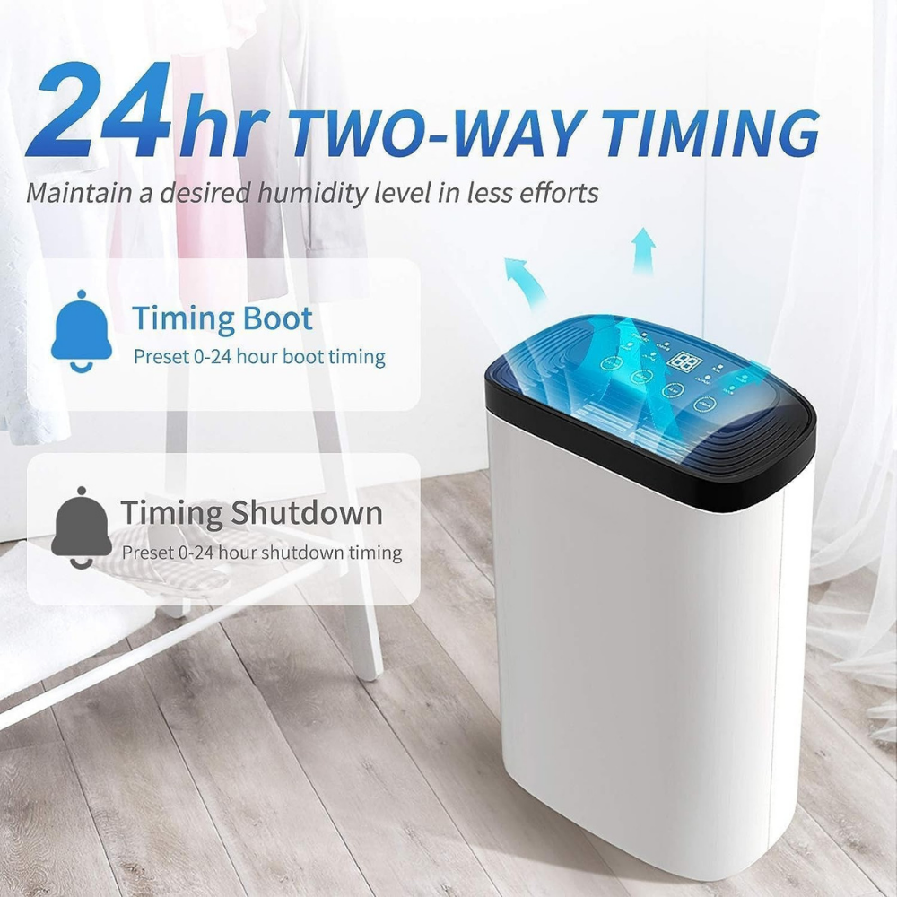 Dehumidifier Large Room Portable Quiet Moisture Control Air Dryer
