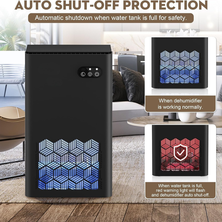 Dehumidifier Portable Quiet Air Dryer Compact Home Moisture