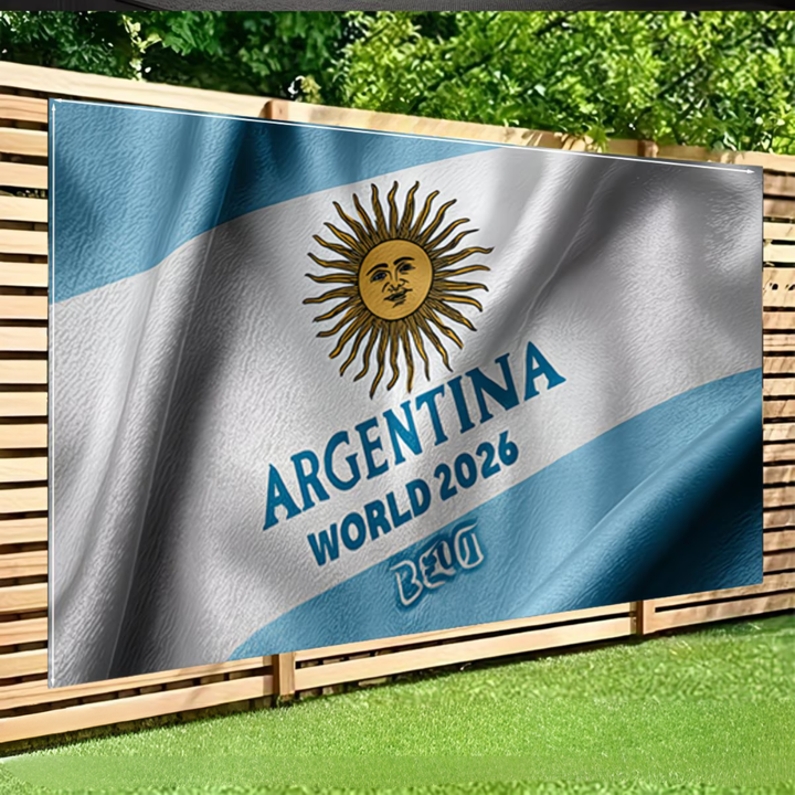 Nástěnný banner Vlajka Argentiny Fotbalové mistrovství Světová párty pozadí