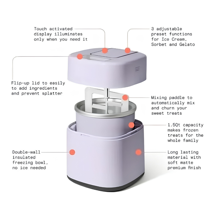 Cooling Electric Ice Cream Maker Frozen Yogurt Machine