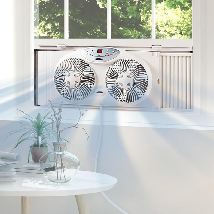 Okno ventilátor s dvojitým reverzibilním prouděním vzduchu, chladicí ventilátor s dálkovým ovládáním