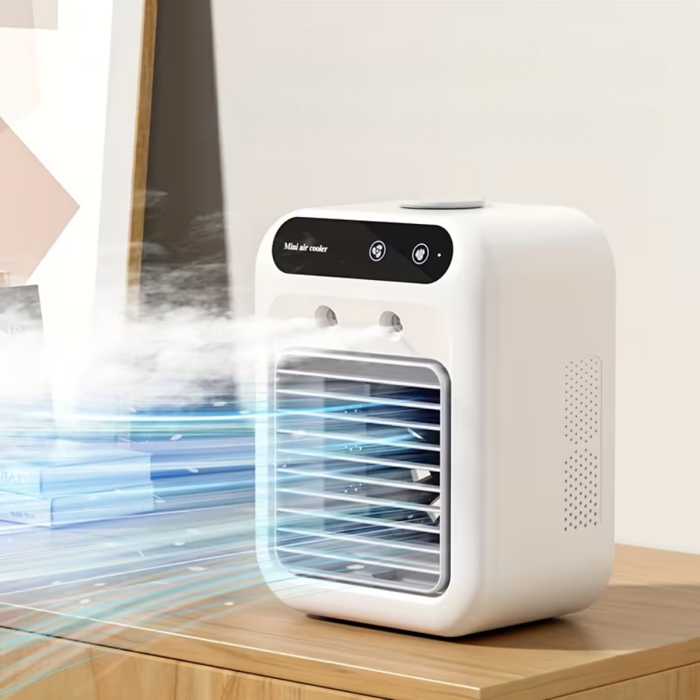 Portable Air Conditioner Mini Desktop Cooling Fan USB Rechargeable