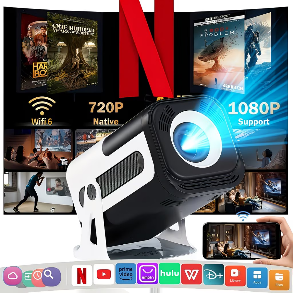 Projektorleinwand Weltmeisterschaft Tragbarer Mini-Projektor Smart 1080P