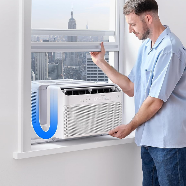 Unità di condizionamento finestra con inverter intelligente, sistema di raffreddamento silenzioso e a risparmio energetico