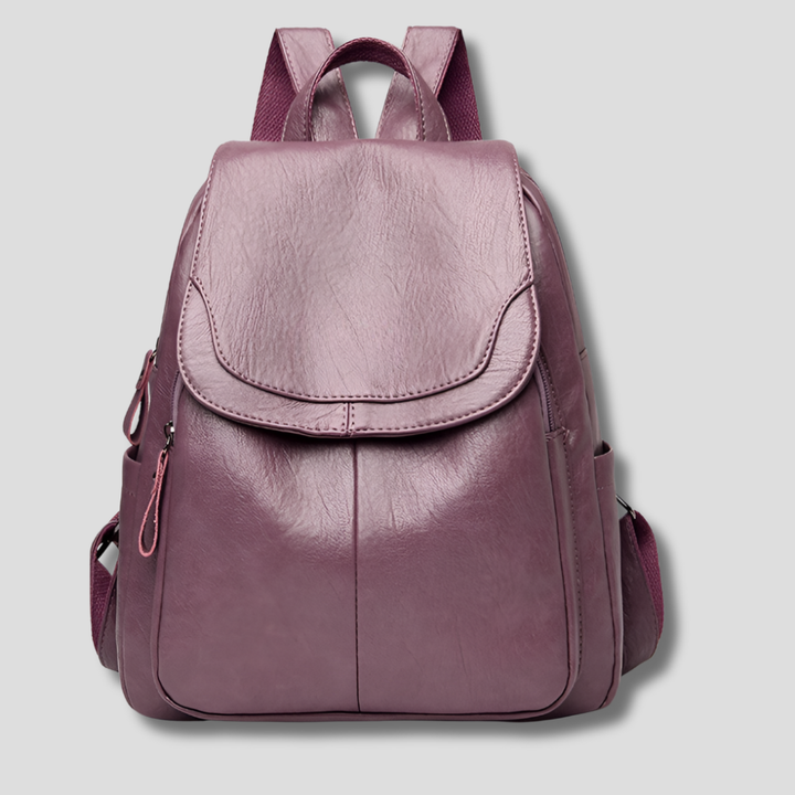 Damen Leder Rucksack Diebstahlsicherer Reißverschluss Kompakter Tagesrucksack