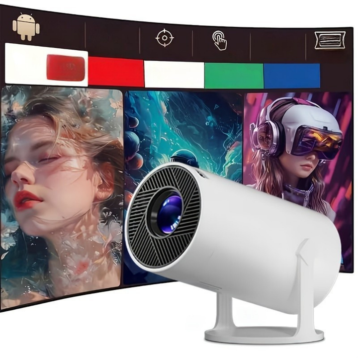 Mini-Projektor Weltmeisterschaft 1080P Smart Tragbar WiFi Bluetooth 4K