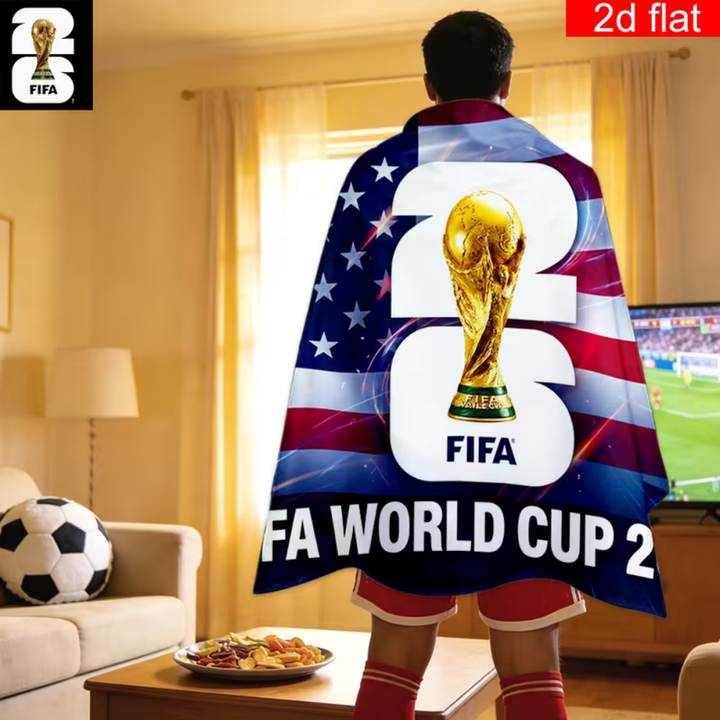 USA-Flagge WM-Fan-Cape Banner Polyester Stadion Unterstützung