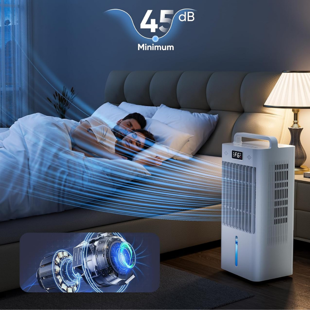 Portable Air Conditioner Evaporative Cooling Fan Large Tank Quiet Unit