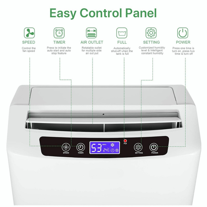 Dehumidifier High Capacity Portable Quiet Air Dryer Home Humidity Control