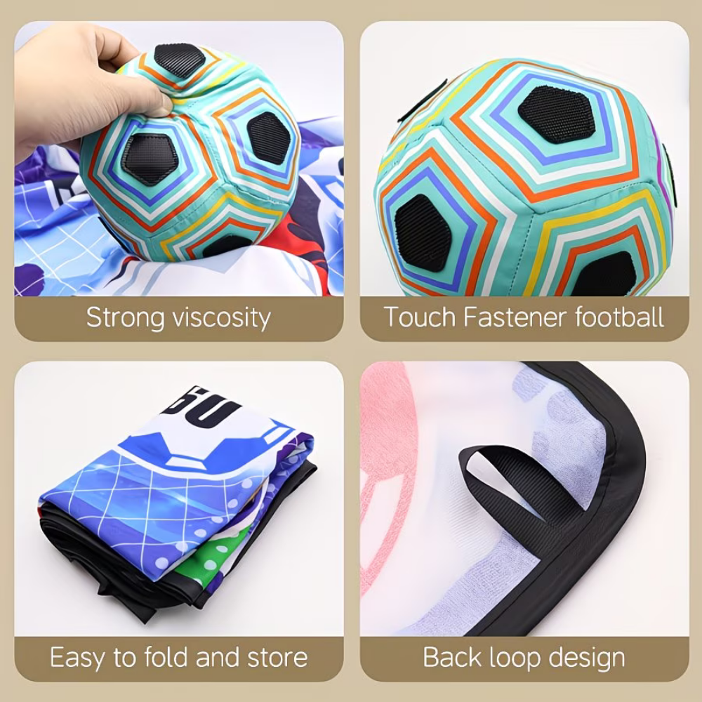 Gioco Porta da Calcio Coppa del Mondo Bersaglio per Bambini Set da Interno ed Esterno