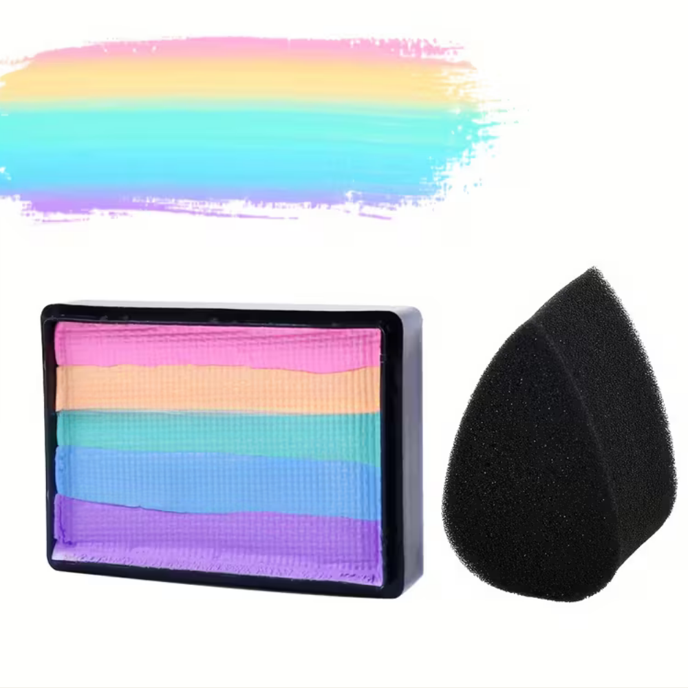Set di pittura per il corpo Rainbow Split Cake, trucco per il viso, trucco UV, Coppa del Mondo