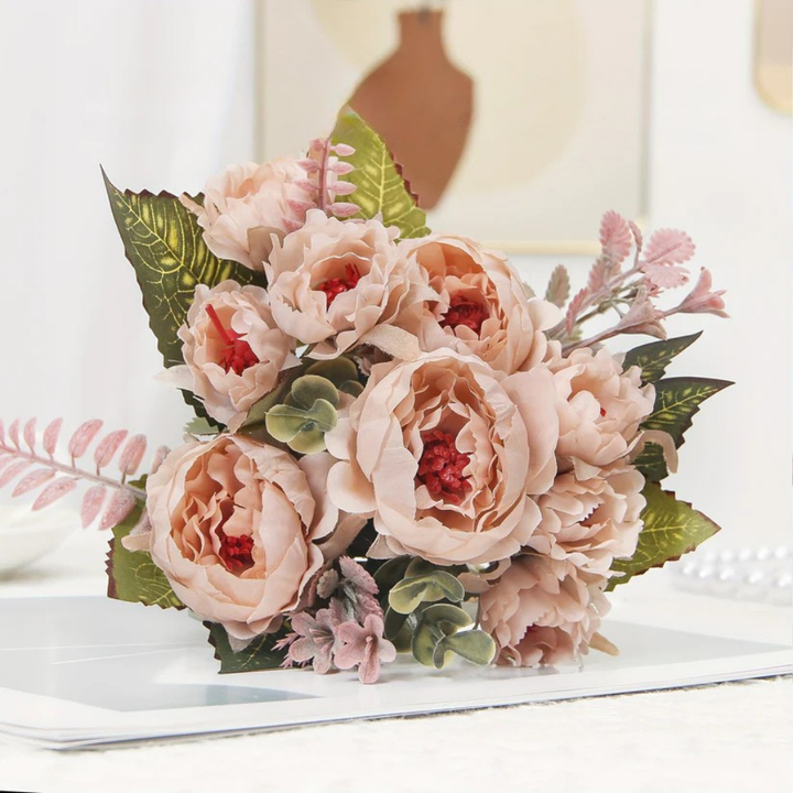 Künstliche Blumen Pfingstrosenstrauß Hochzeitsdekoration Wohnungsdekoration Muttertag