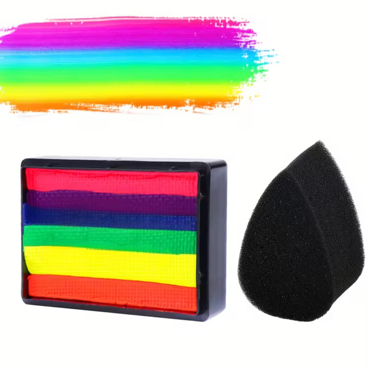Set di pittura per il corpo Rainbow Split Cake, trucco per il viso, trucco UV, Coppa del Mondo