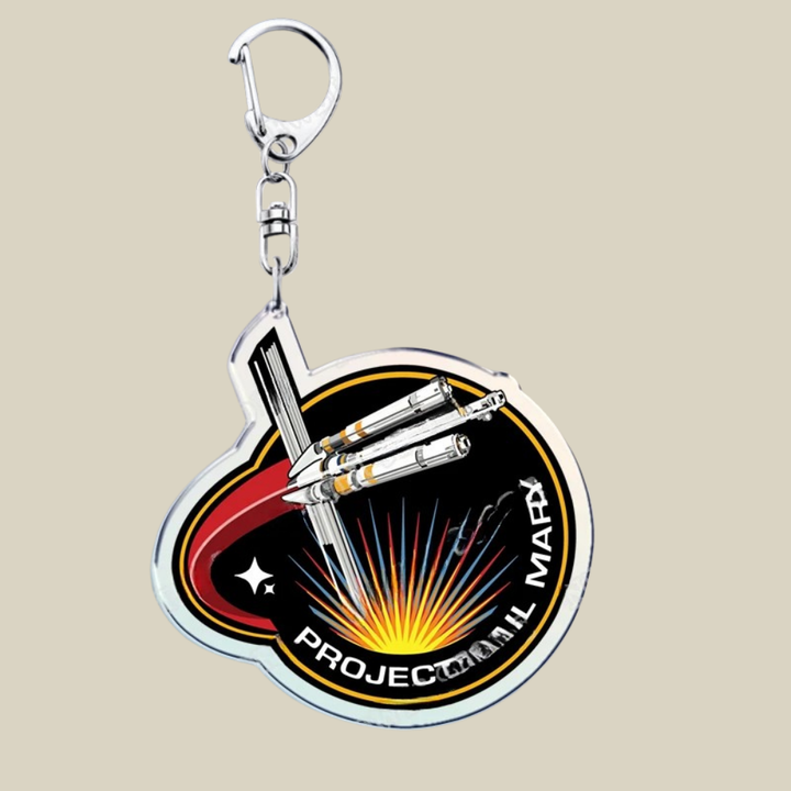 Přívěsek na klíče Bunnycat Space Mission Crest kovový klíčenka dárek