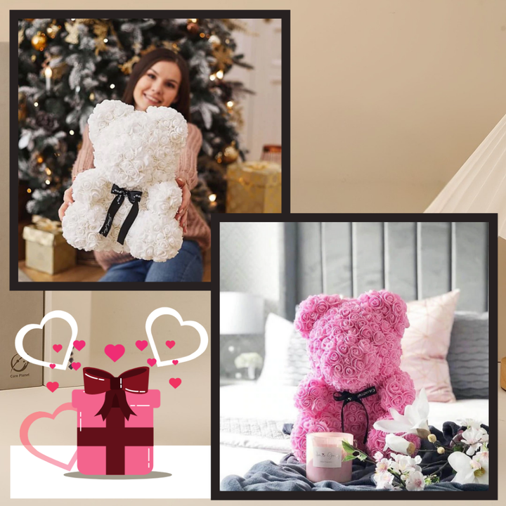 Rosen-Teddybär Künstliche Blumen Geschenk Dekoration Muttertag