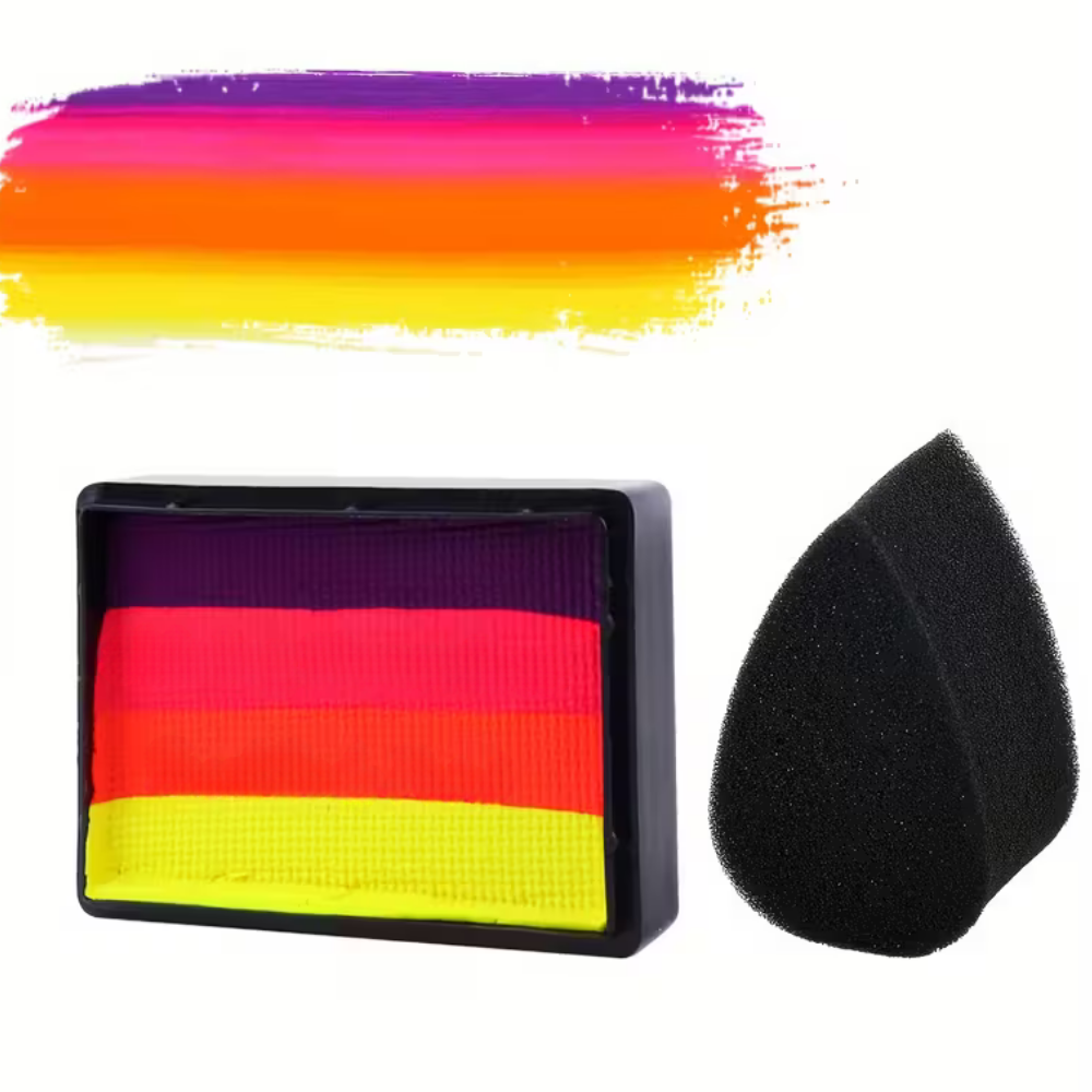 Set di pittura per il corpo Rainbow Split Cake, trucco per il viso, trucco UV, Coppa del Mondo