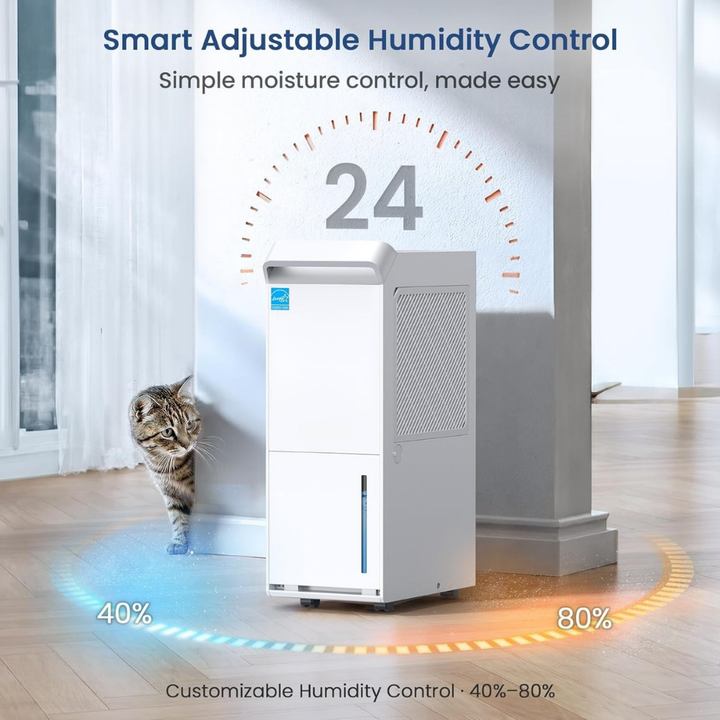 Dehumidifier Large Room Energy Efficient Smart Moisture Control