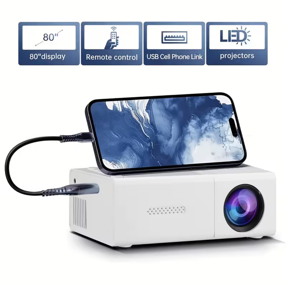 Mini proiettore portatile World Cup 720P Home Theater USB Video