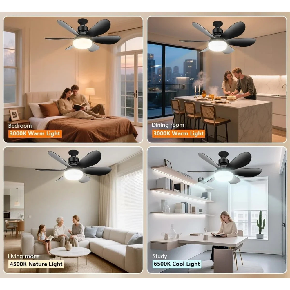 Ceiling Fan Cooling Light Dimmable Energy Efficient LED