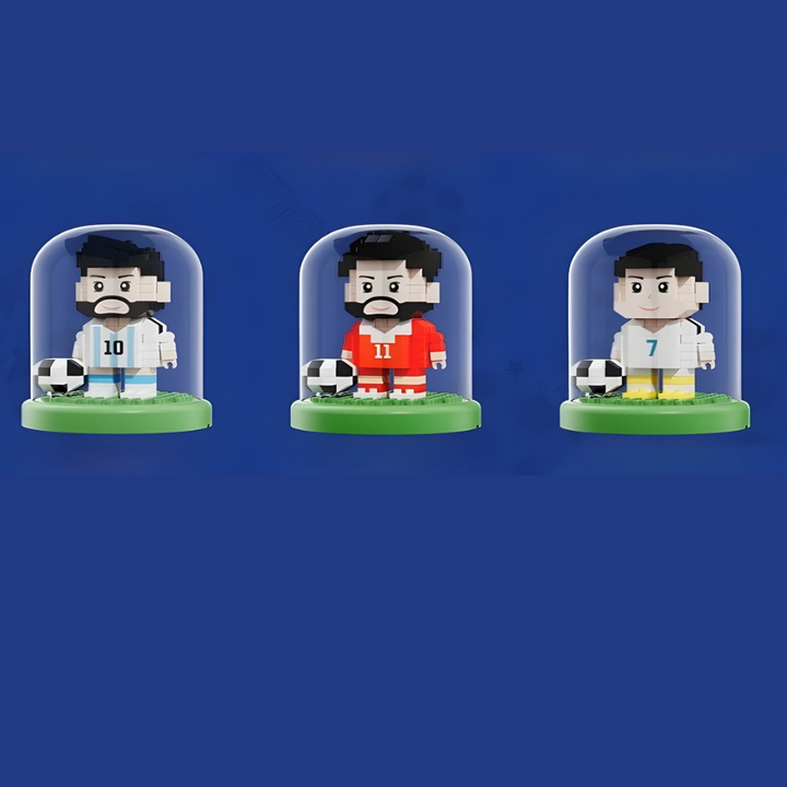Building Blocks Soccer Trophy Model Sports Display Collectible