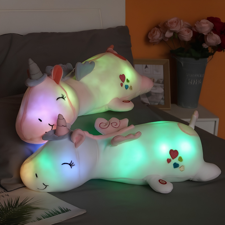 Children's Night Light LED Plush Bedside Lamp Soft Glowing Toy