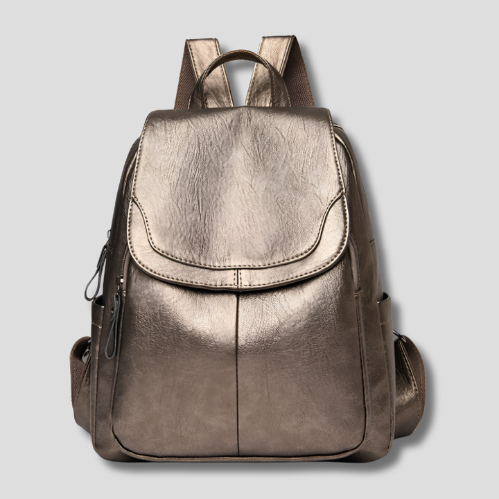 Damen Leder Rucksack Diebstahlsicherer Reißverschluss Kompakter Tagesrucksack