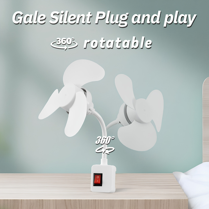 Chladicí stolní ventilátor, oscilující, tichý, kompaktní, přenosný