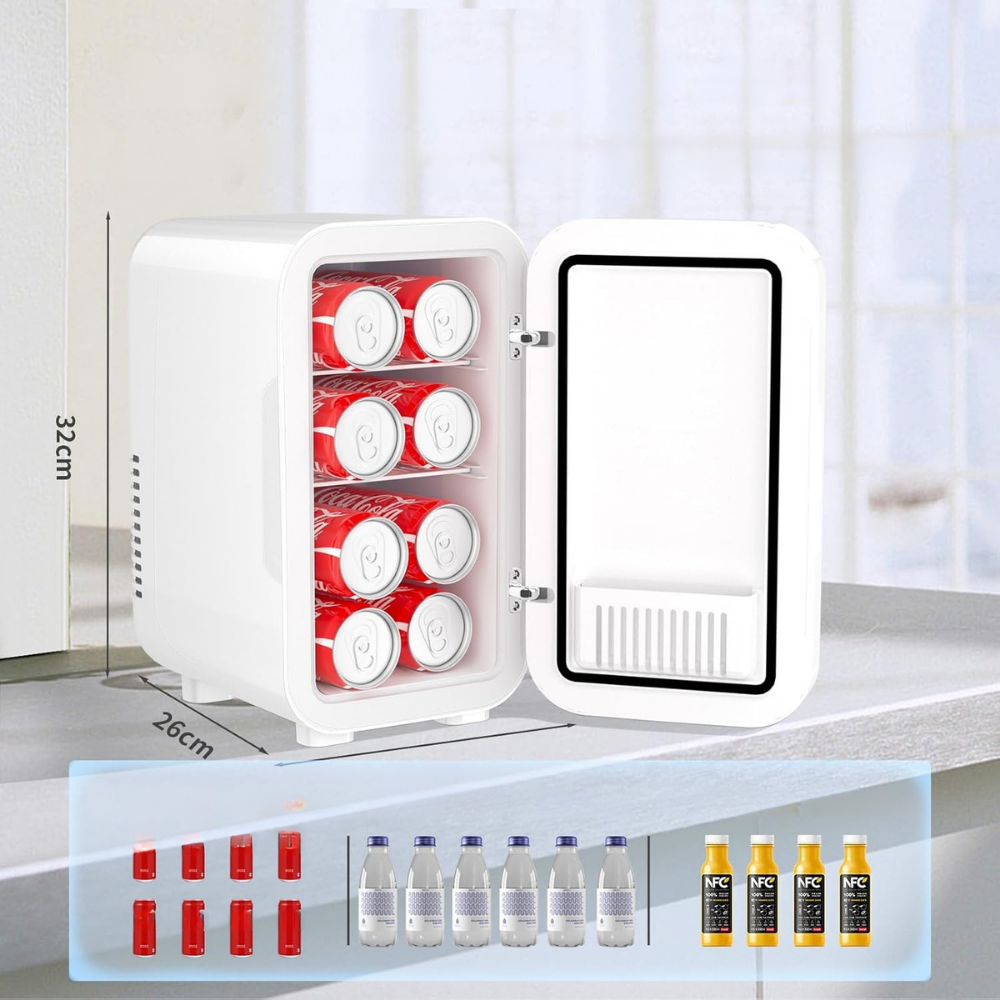 Mini Fridge Portable Cooler Compact Beverage Refrigerator