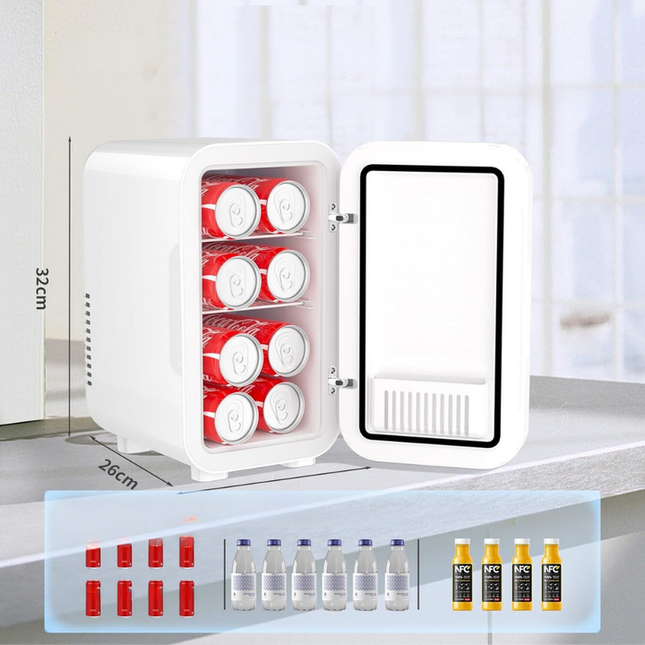 Mini Fridge Portable Cooler Compact Beverage Refrigerator