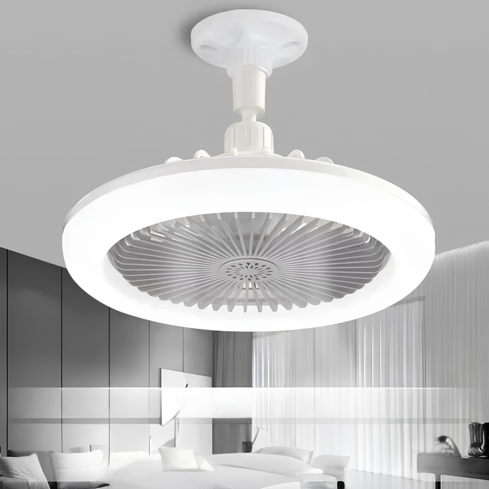 Deckenventilator mit Kühlfunktion, LED-Licht E27, Fernbedienung, Leuchte