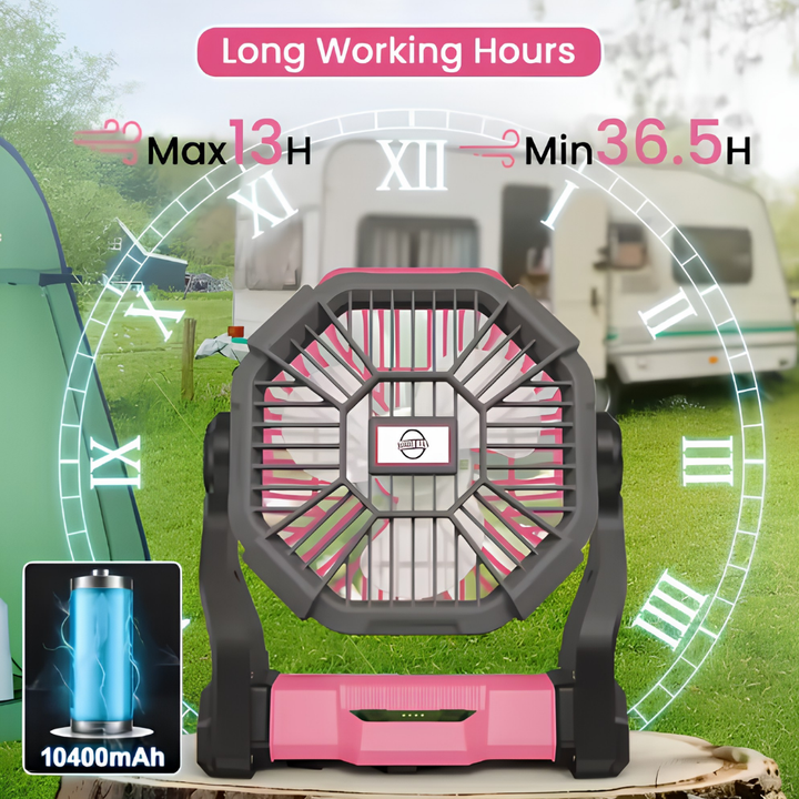 Desk Fan Portable Cooling Fan Rechargeable Camping Air Cooler