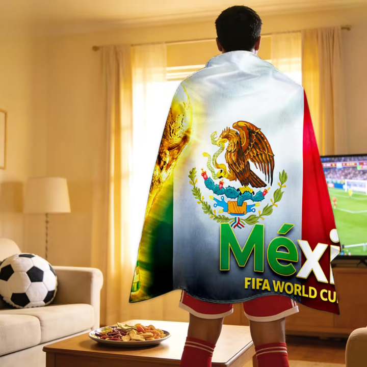 Vlajkový banner Mexiko Mistrovství světa ve fotbale Fanouškovský plášť velký