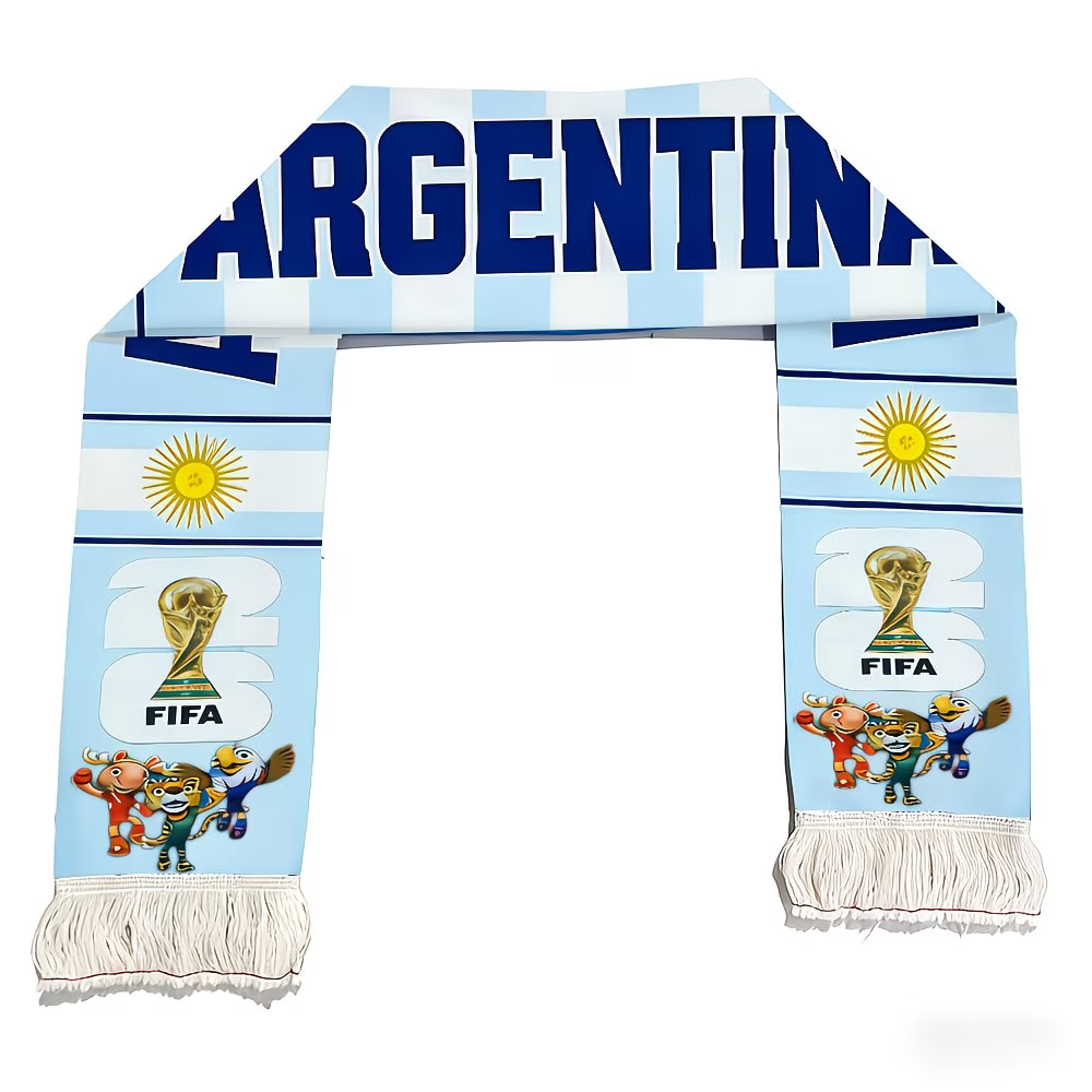 Soccer Scarf Argentina Flag World Cup Fan Cheer Accessory