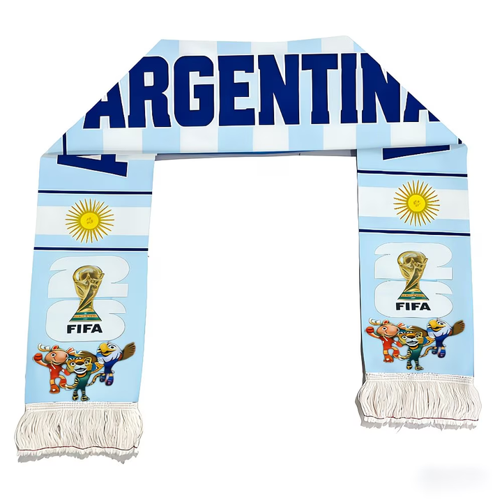 Soccer Scarf Argentina Flag World Cup Fan Cheer Accessory