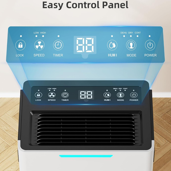Deumidificatore Grande Capacità Controllo Intelligente Rimozione Umidità Silenziosa